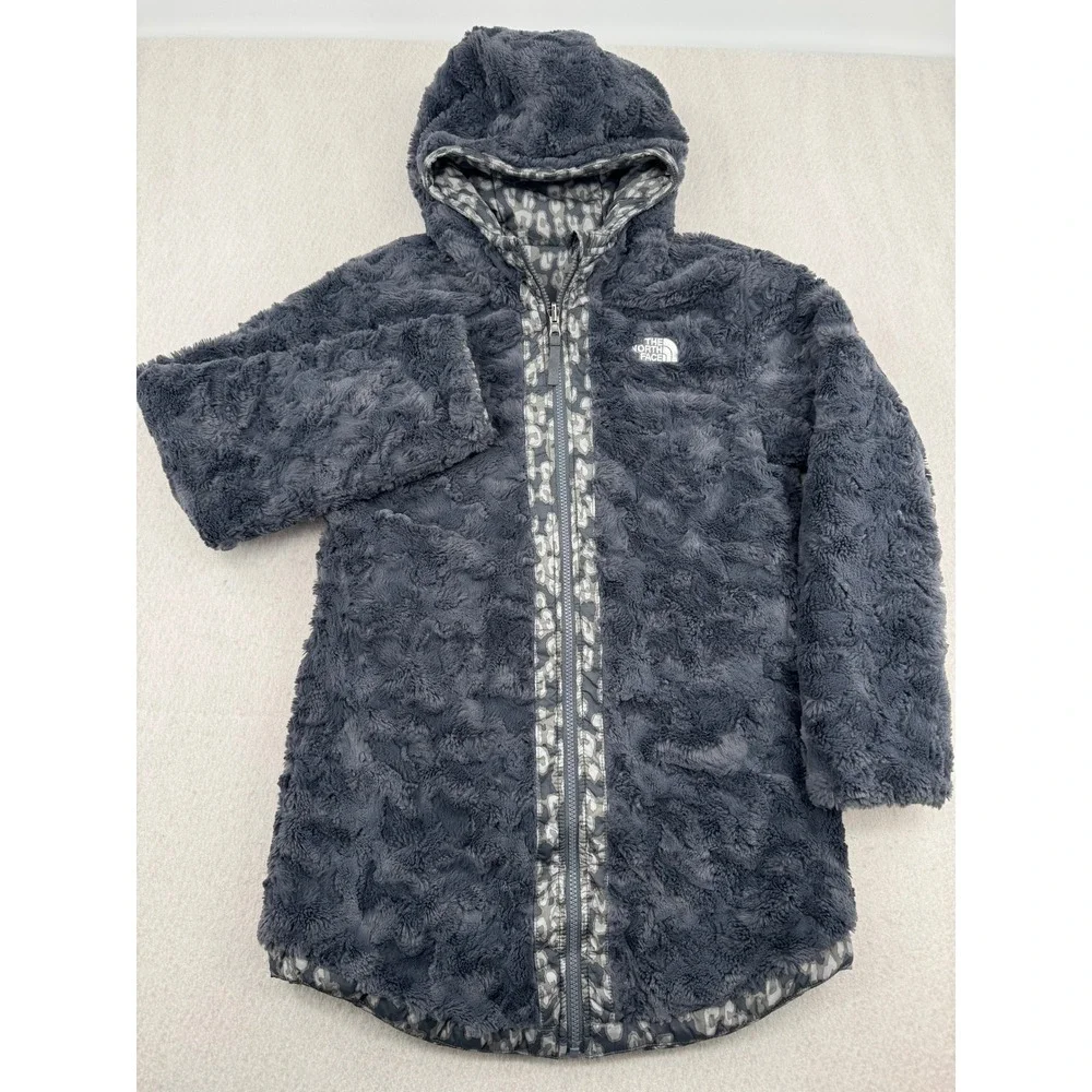 The North Face Girls Reversible Hooded Mossbud Swirl Parka Jacket Large 14/16